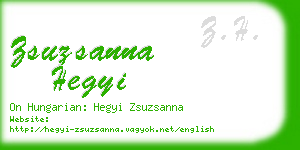 zsuzsanna hegyi business card